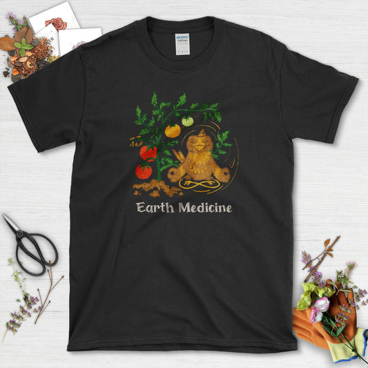 Earth Medicine Bird T-Shirt T-Shirts / S / Black Physical Item