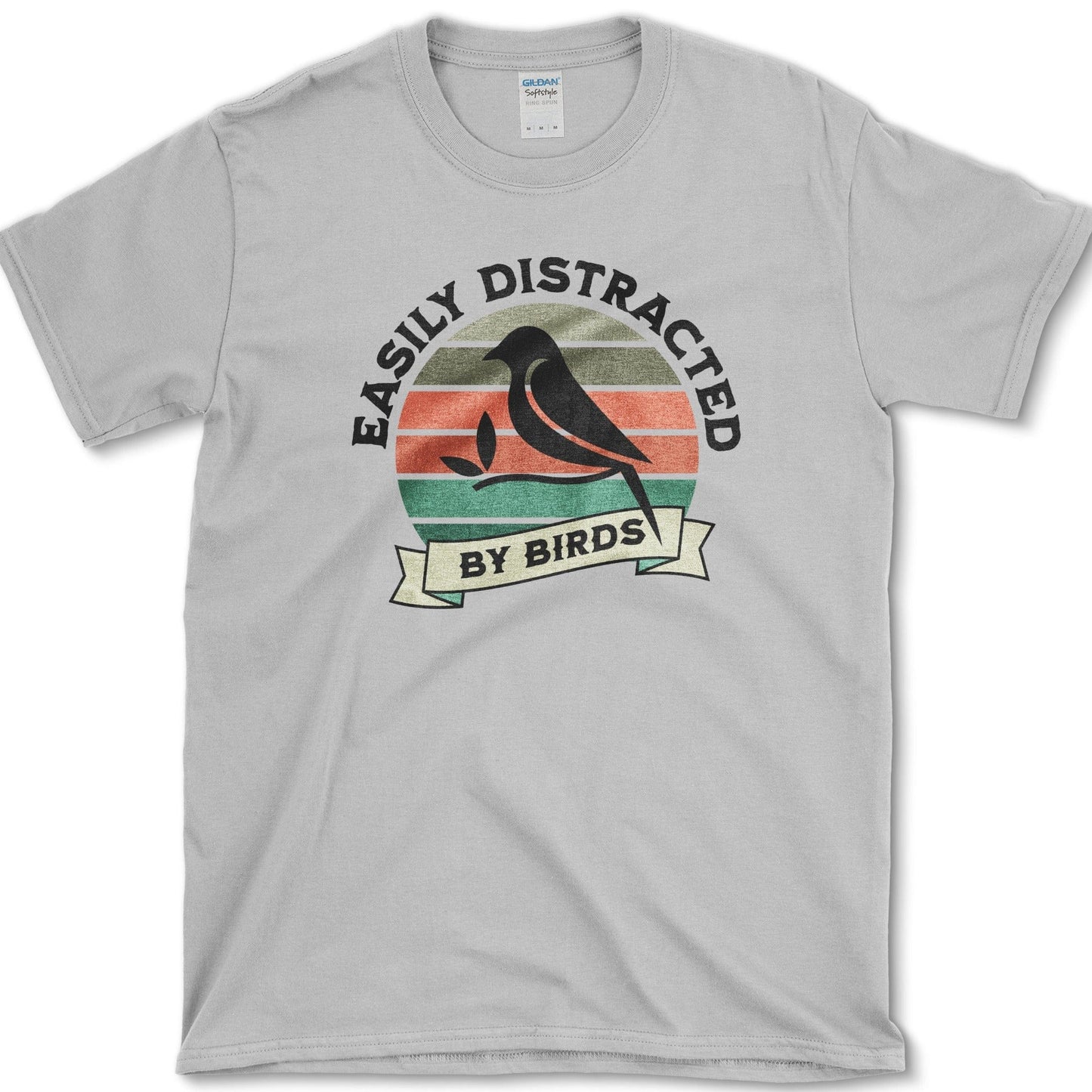Easily Distracted By Birds T-Shirt Sport Grey / S Essential Tees