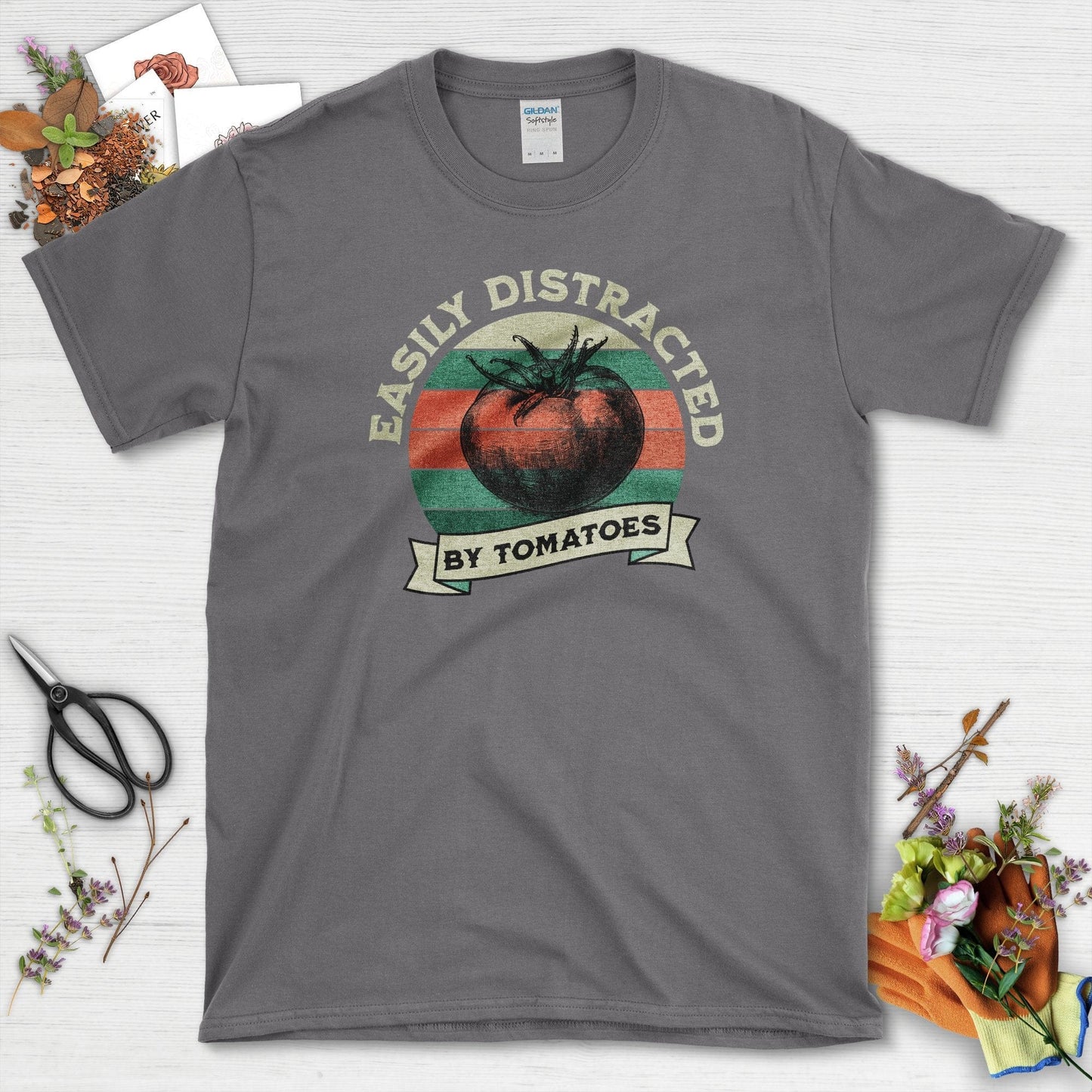 Easily Distracted By Tomatoes Youth T-Shirt Youth T-Shirt / XS / Charcoal Physical Item