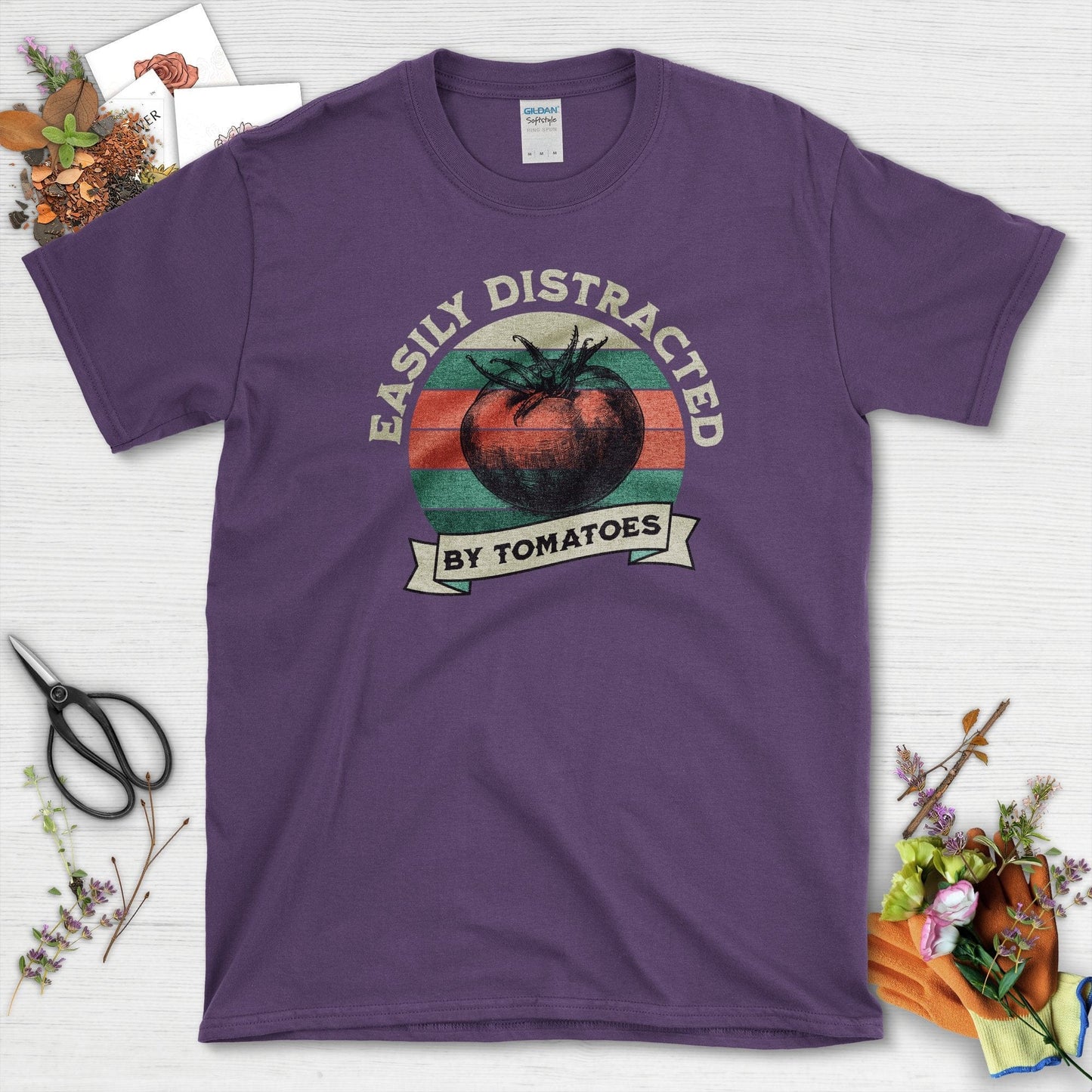 Easily Distracted By Tomatoes Youth T-Shirt Youth T-Shirt / XS / Purple Physical Item