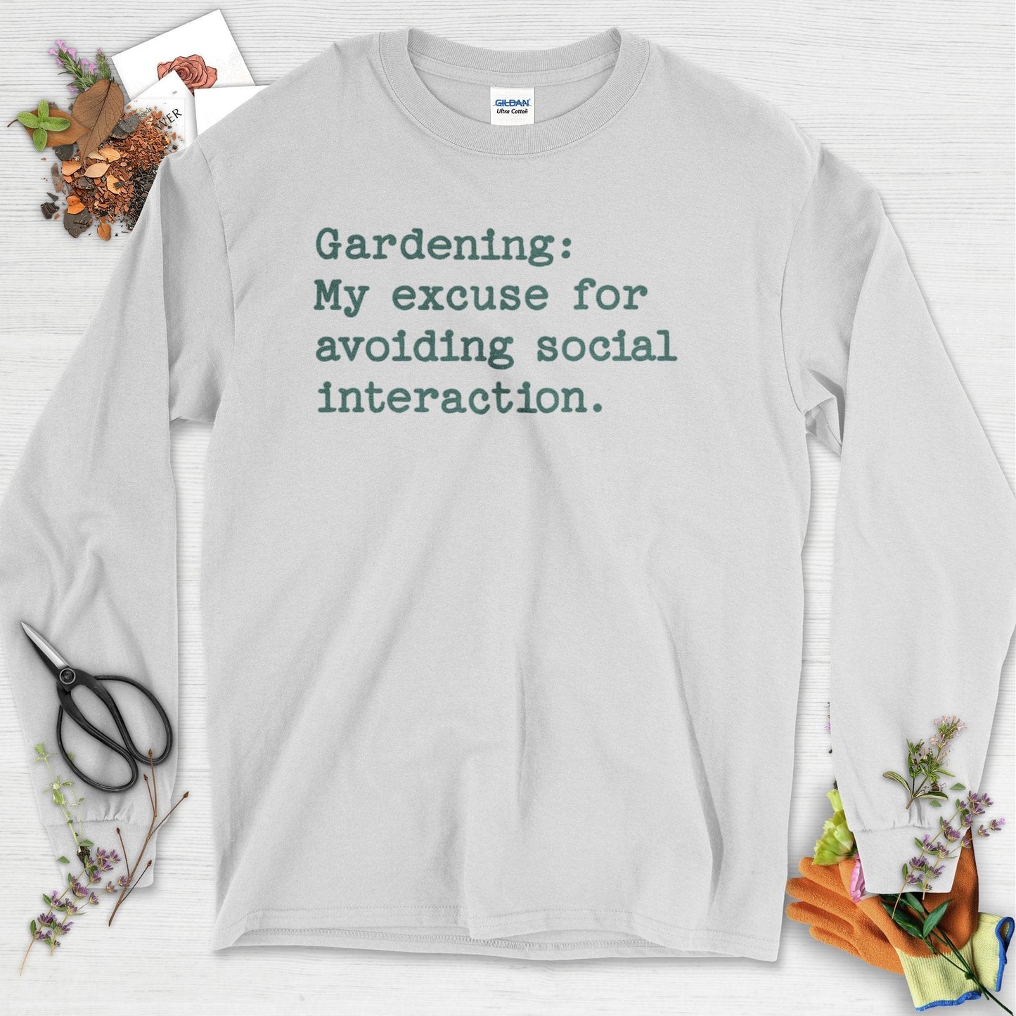 Excuse to Avoid Social Interaction Long Sleeve Ash / S T-Shirt
