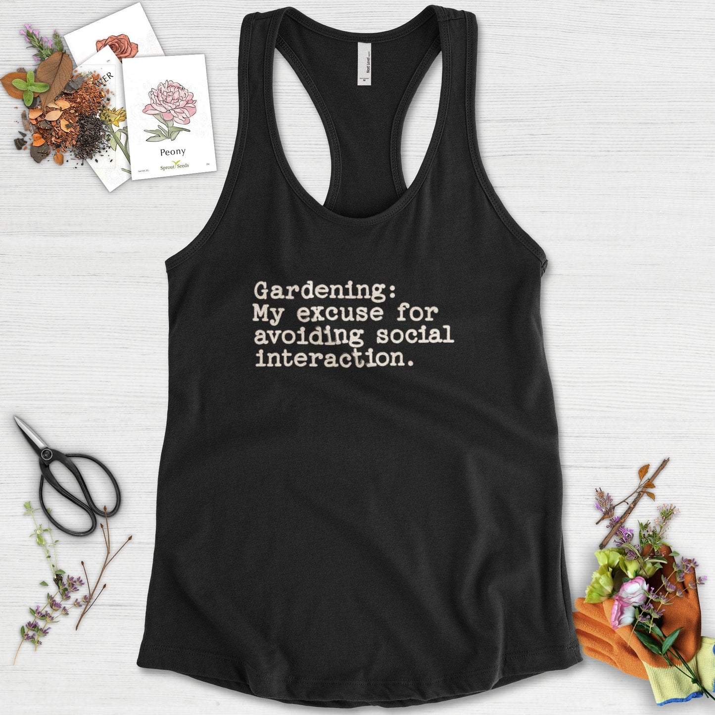 Excuse to Avoid Social Interaction Racerback Racerback / XS / Black Physical Item