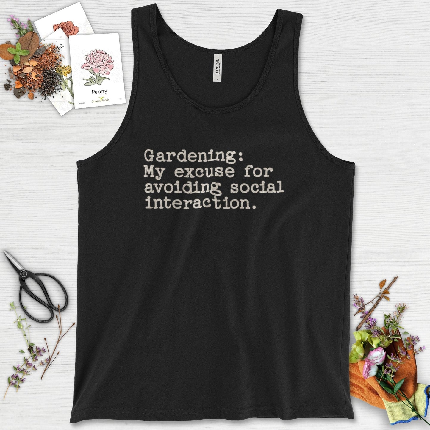Excuse to Avoid Social Interaction Tank Top Black / XS Physical Item