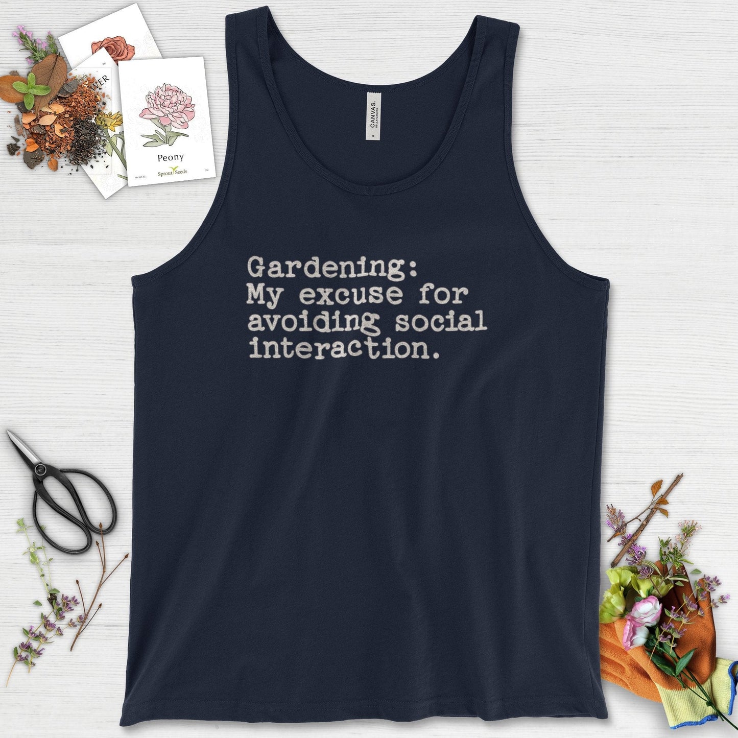 Excuse to Avoid Social Interaction Tank Top Navy / XS Physical Item