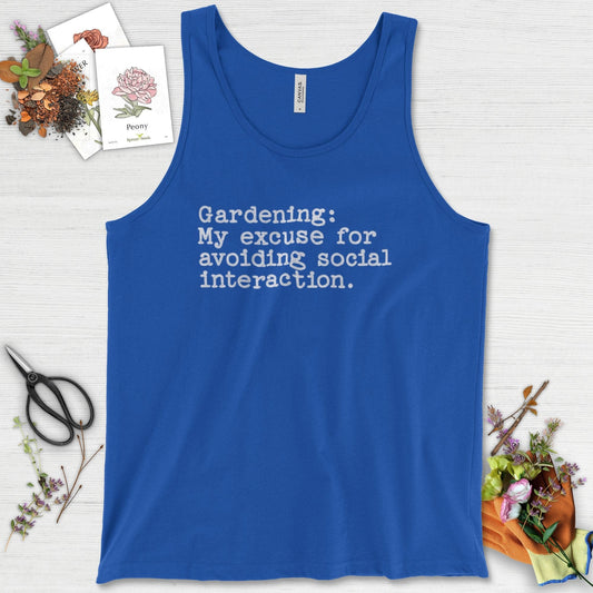 Excuse to Avoid Social Interaction Tank Top True Royal / XS Physical Item