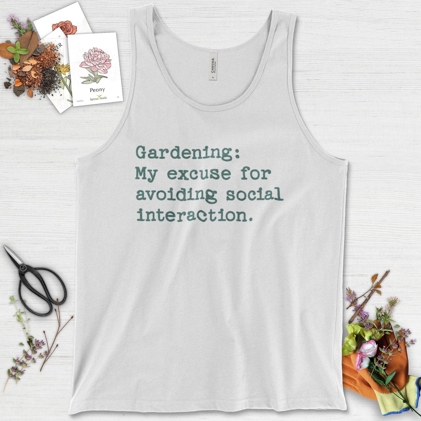 Excuse to Avoid Social Interaction Tank Top White / XS Physical Item