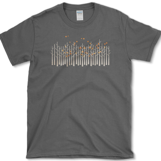 Fall Trees T-Shirt Dark Heather / S Essential Tees
