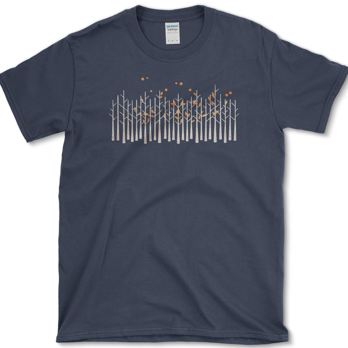 Fall Trees T-Shirt Navy / S Essential Tees