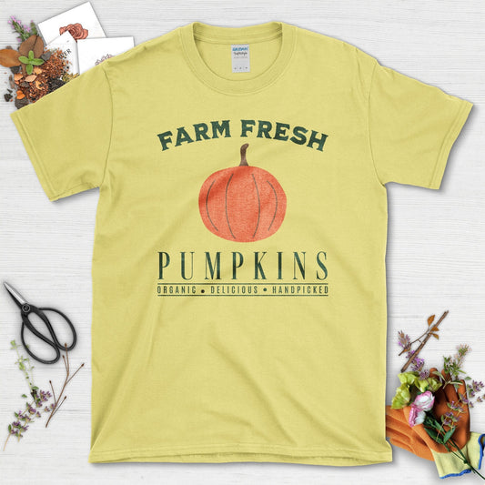 Farm Fresh Pumpkins T-Shirt Cornsilk / S / T-Shirts Physical Item
