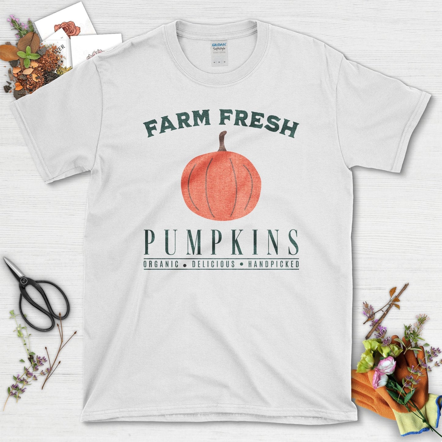 Farm Fresh Pumpkins T-Shirt White / S / T-Shirts Physical Item