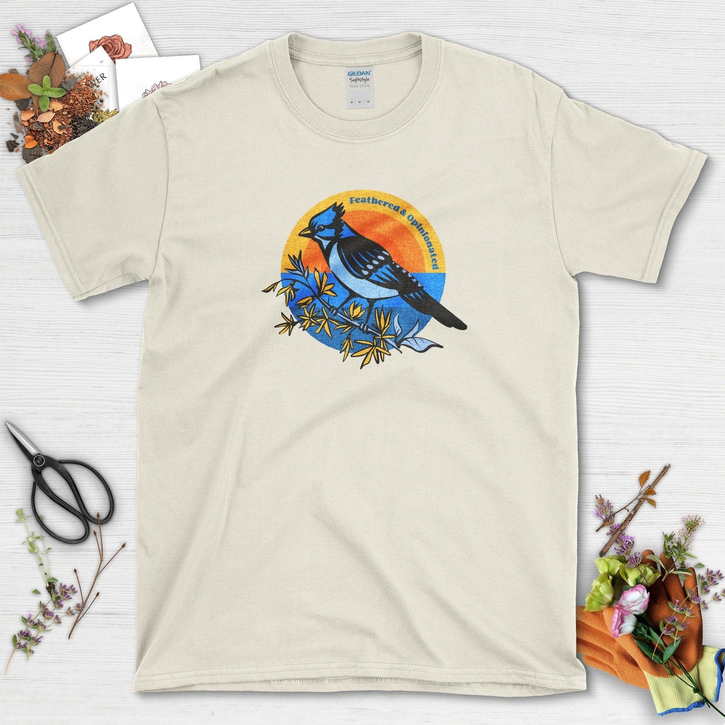 Feathered & Opinionated Birds T-Shirt Natural / S Physical Item
