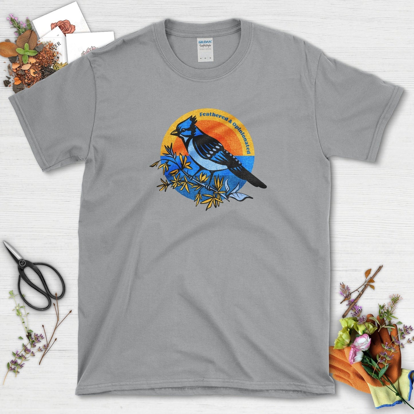 Feathered & Opinionated Birds T-Shirt Sport Grey / S Physical Item