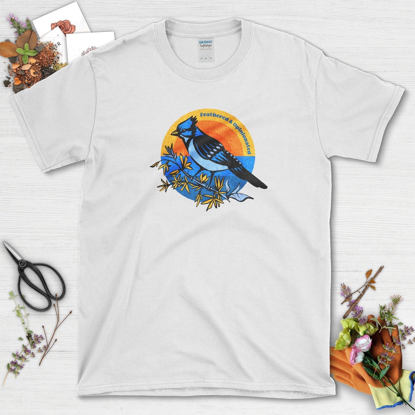 Feathered & Opinionated Birds T-Shirt White / S Physical Item