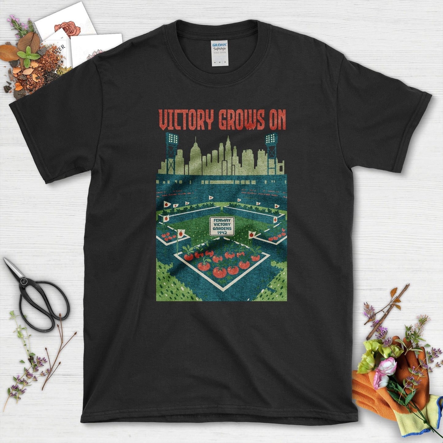 Fenway Victory Gardens T-Shirt T-Shirts / S / Black Physical Item
