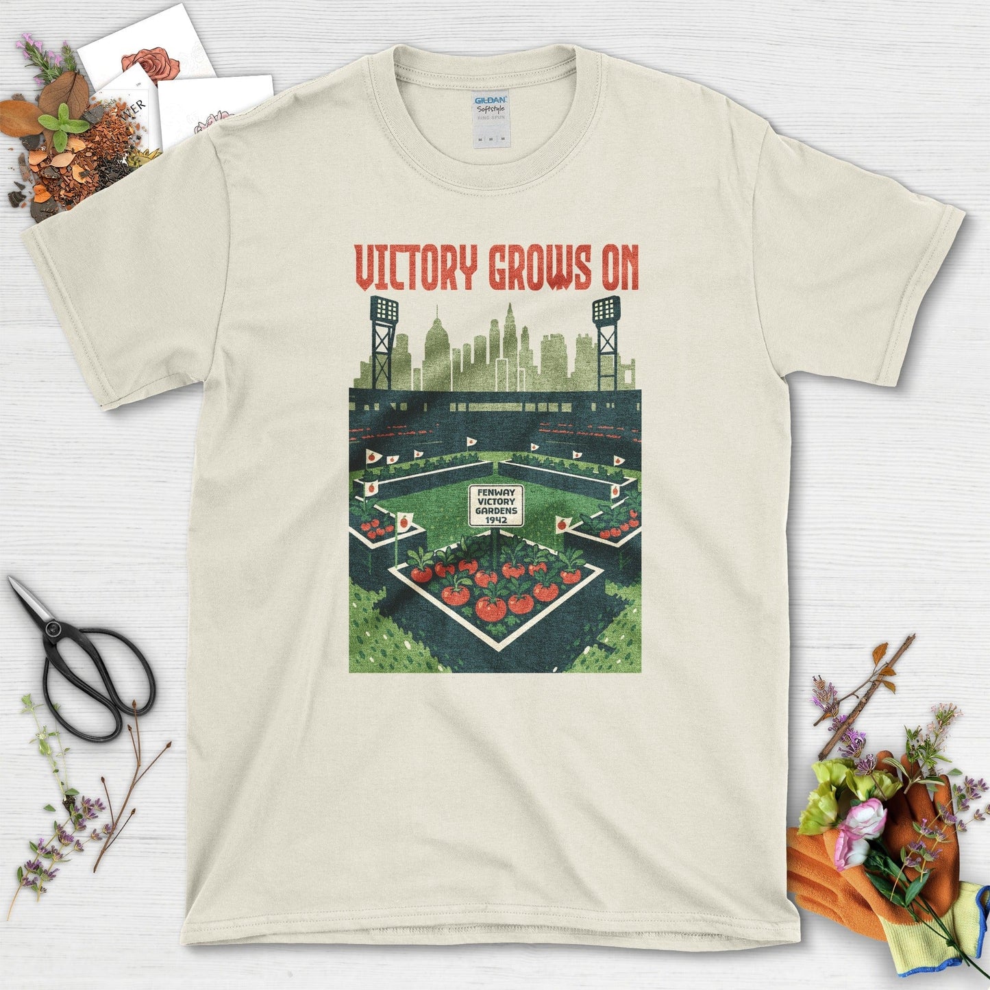 Fenway Victory Gardens T-Shirt T-Shirts / S / Natural Physical Item