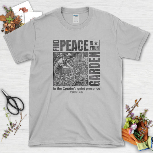 Find Peace in Your Garden T-Shirt Sport Grey / S Essential Tees
