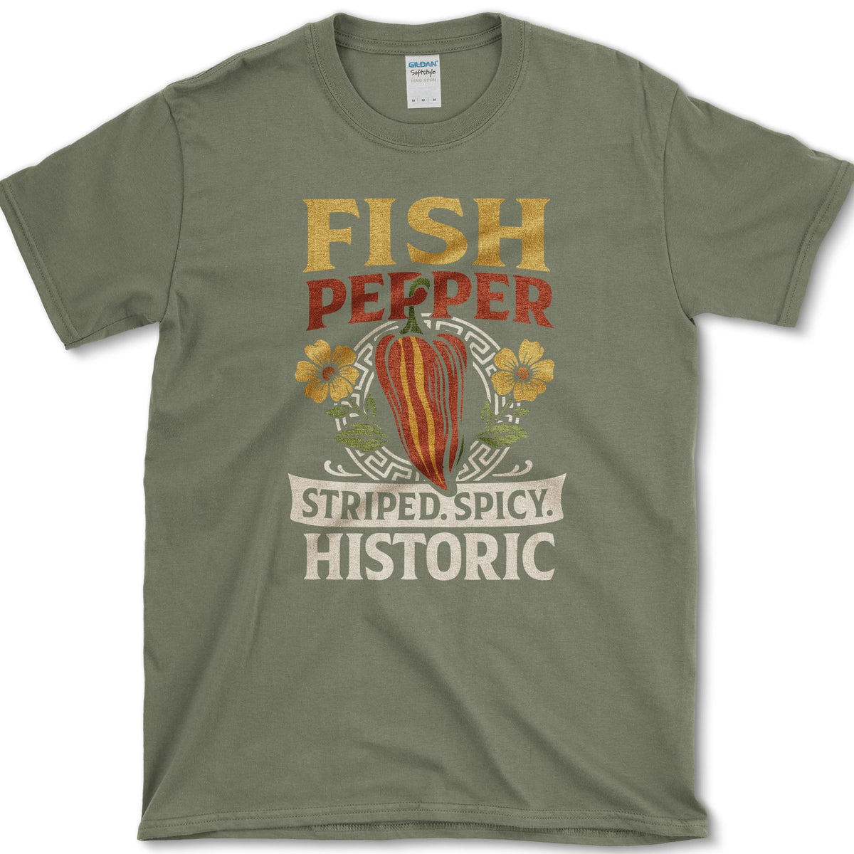 Fish Pepper T-Shirt S / Military Green Essential Tees