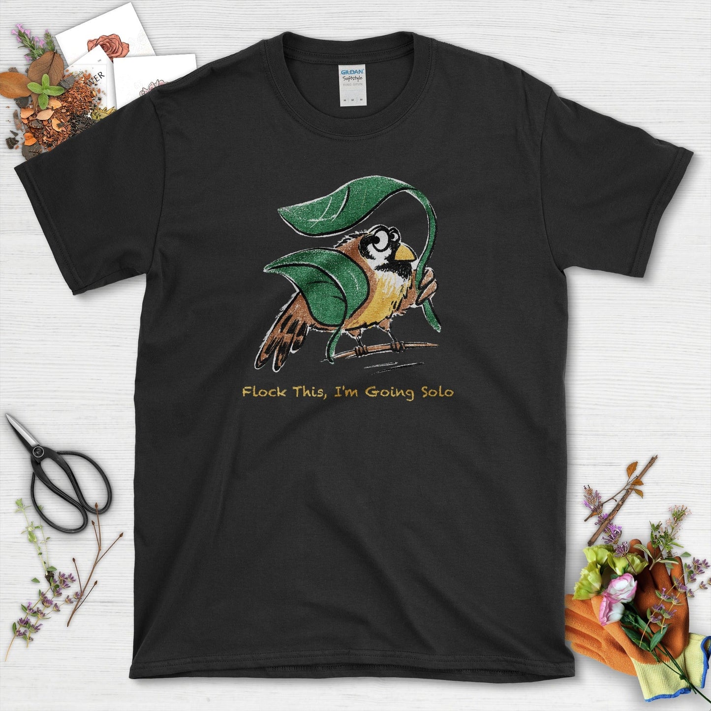 Flock This Going Solo T-Shirt T-Shirts / S / Black Physical Item