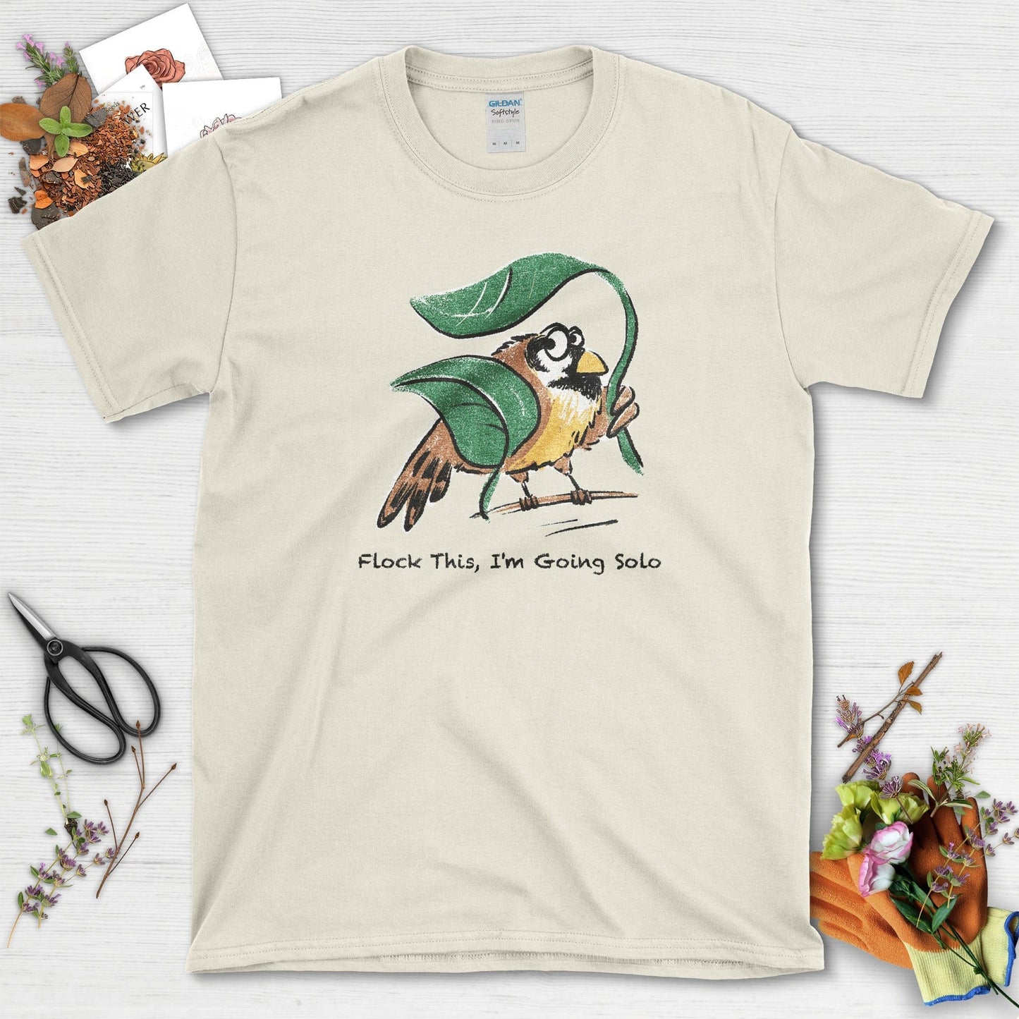 Flock This Going Solo T-Shirt T-Shirts / S / Natural Physical Item