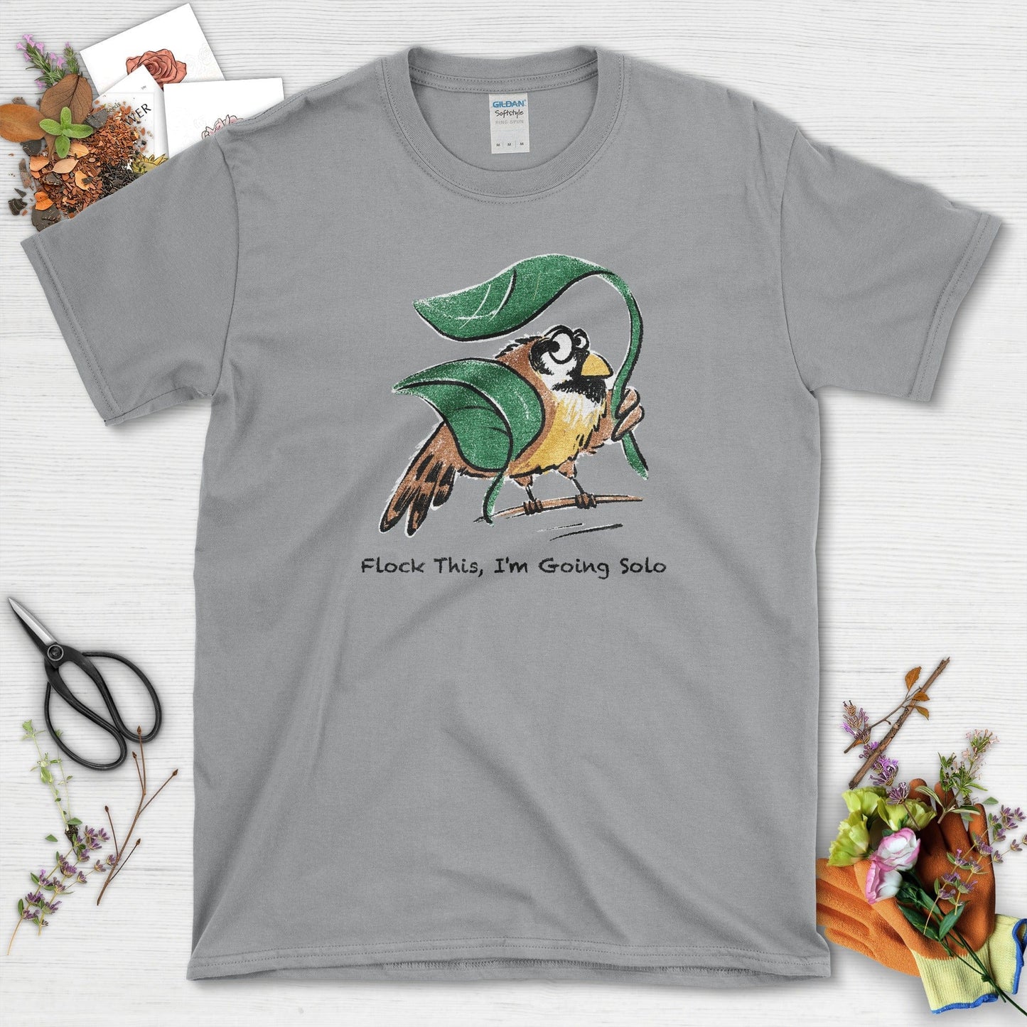 Flock This Going Solo T-Shirt T-Shirts / S / Sport Grey Physical Item