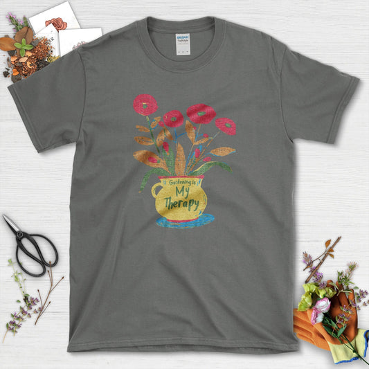 Flower Vase Gardening Therapy T-Shirt T-Shirt