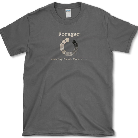 Forager Scanning Forest Floor T-Shirt Physical Item