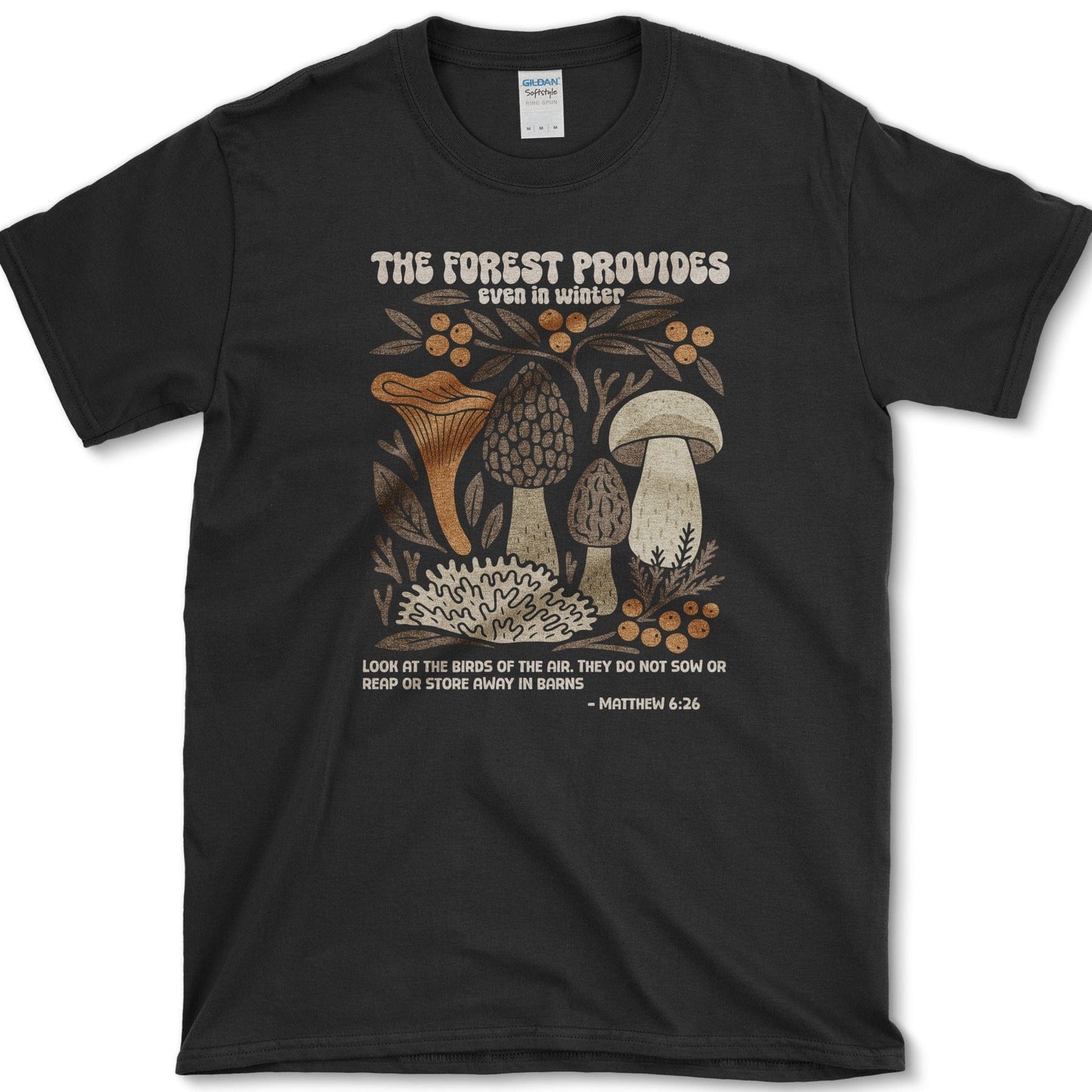 Forest Provides T-Shirt Essential Tees / S / Black Physical Item
