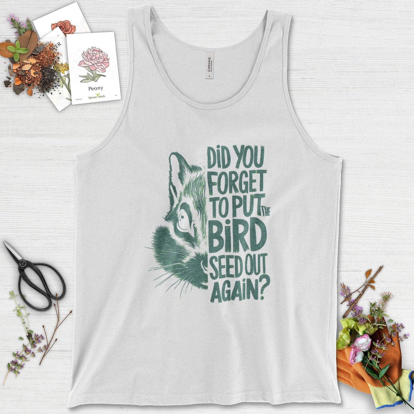 Forget The Bird Seed Tank Top White / XS Physical Item