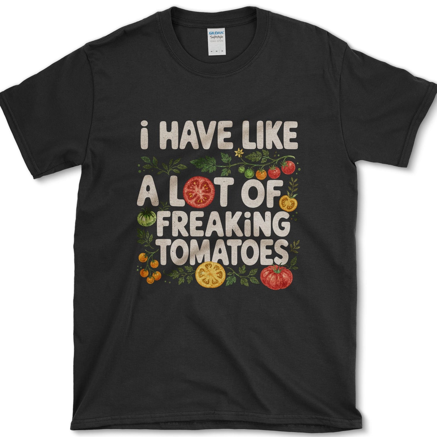 Freaking Tomatoes T-Shirt S / Black Essential Tees