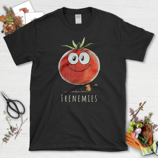 Frenemies Tomato and Squirrel T-Shirt Black / S T-Shirt
