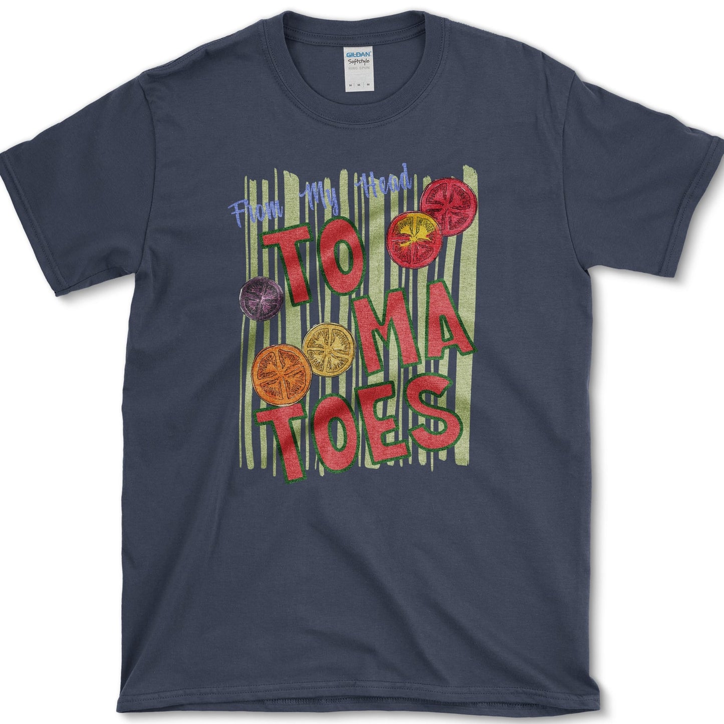 From My Head Tomatoes T-Shirt S / Navy Essential Tees