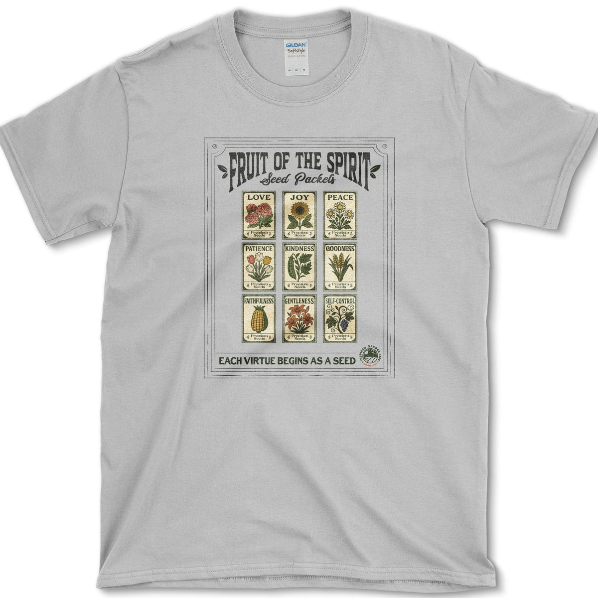 Fruit of Spirit Seed Packets T-Shirt Sport Grey / S Physical Item