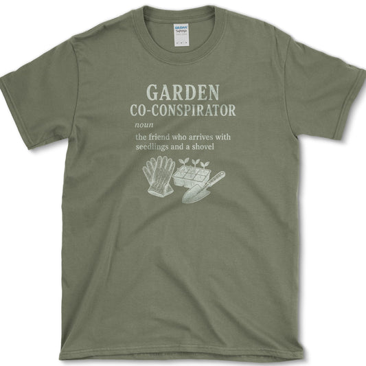 Garden Co-Conspirator T-Shirt S / Military Green Essential Tees