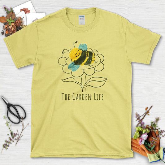 Garden Life Napping Bee T-Shirt T-Shirts / S / Cornsilk Physical Item