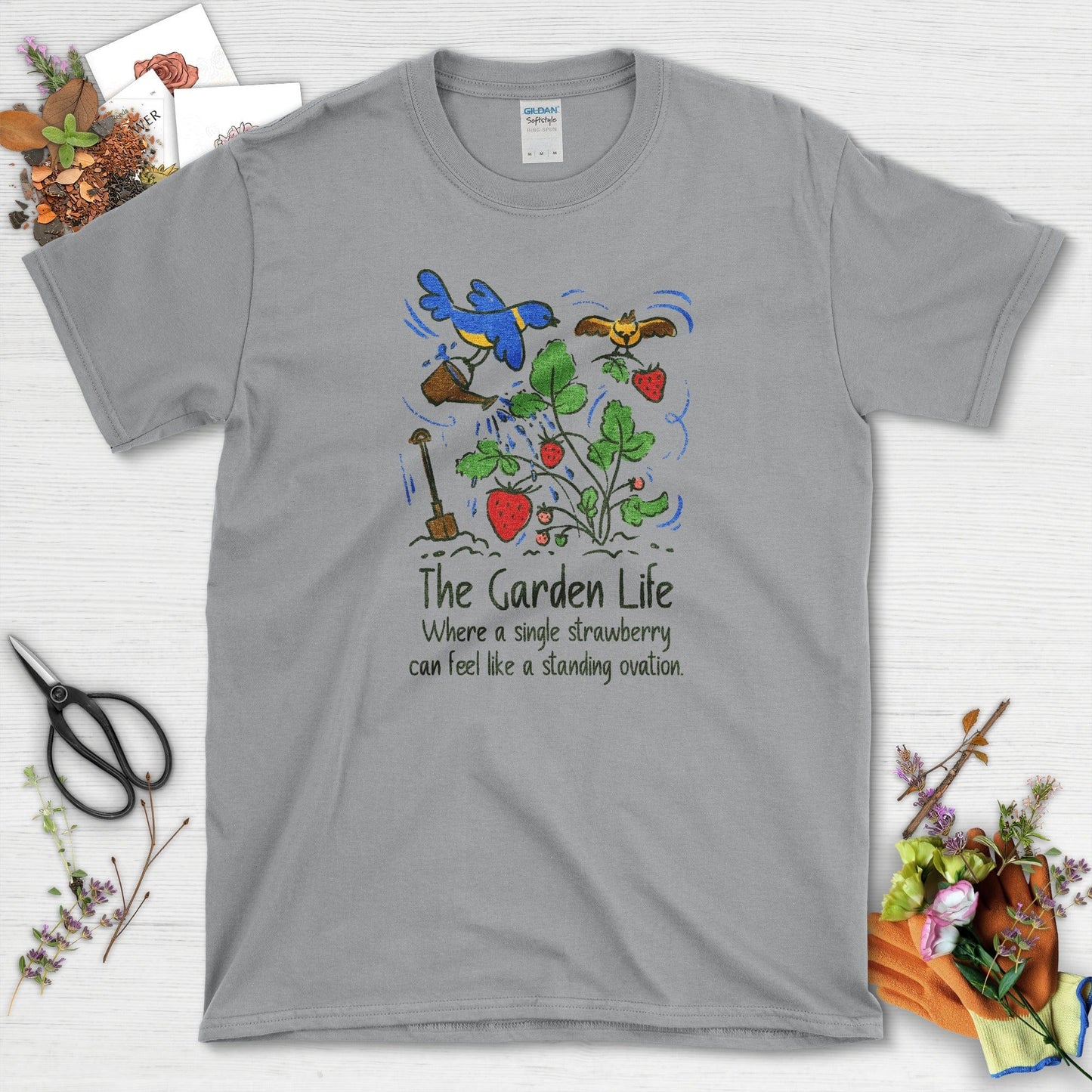 Garden Life Strawberry T-Shirt Sport Grey / S T-Shirt