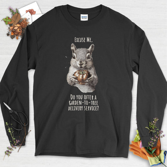 Garden to Tree Delivery Long Sleeve Black / S Physical Item