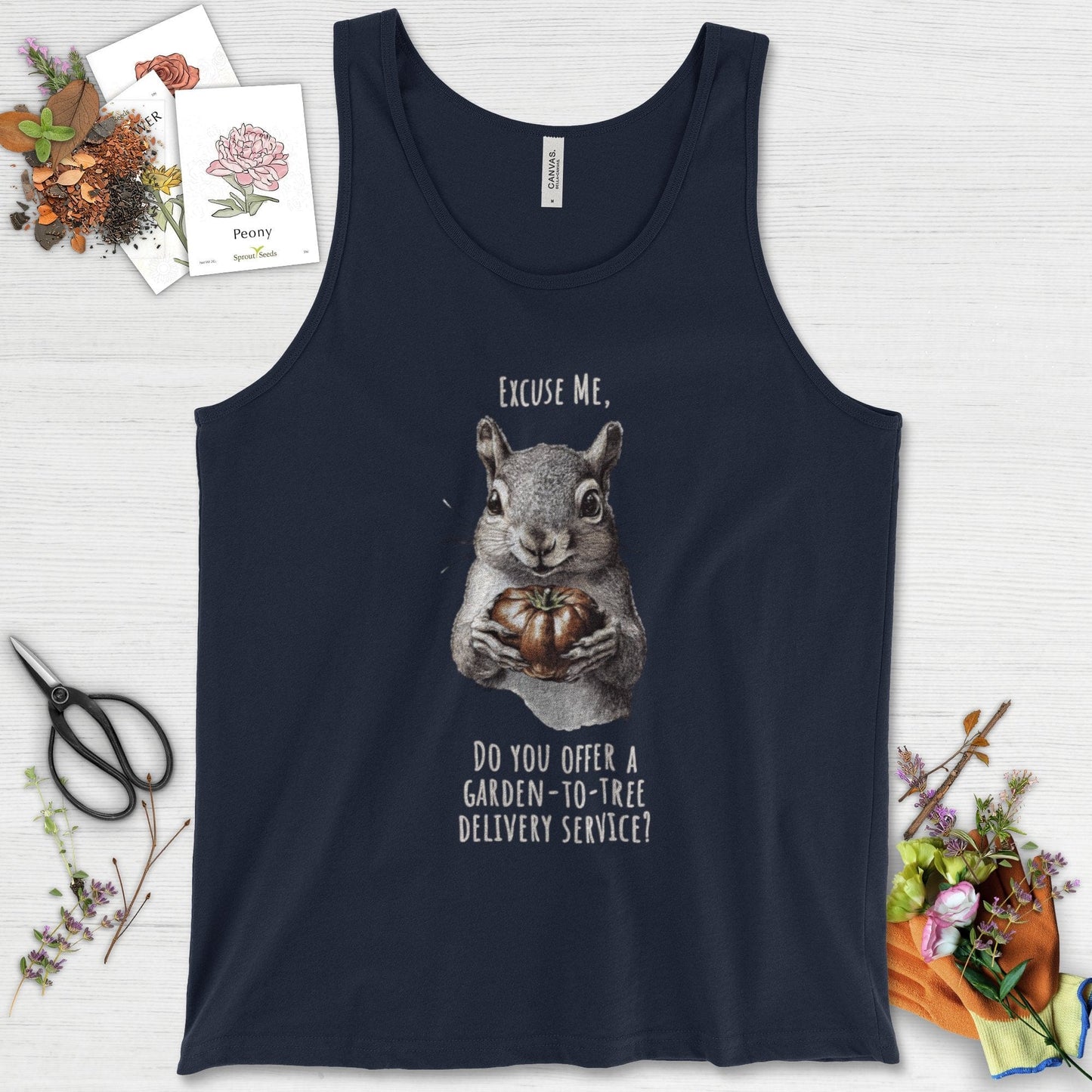 Garden to Tree Delivery Tank Top Navy / XS Physical Item