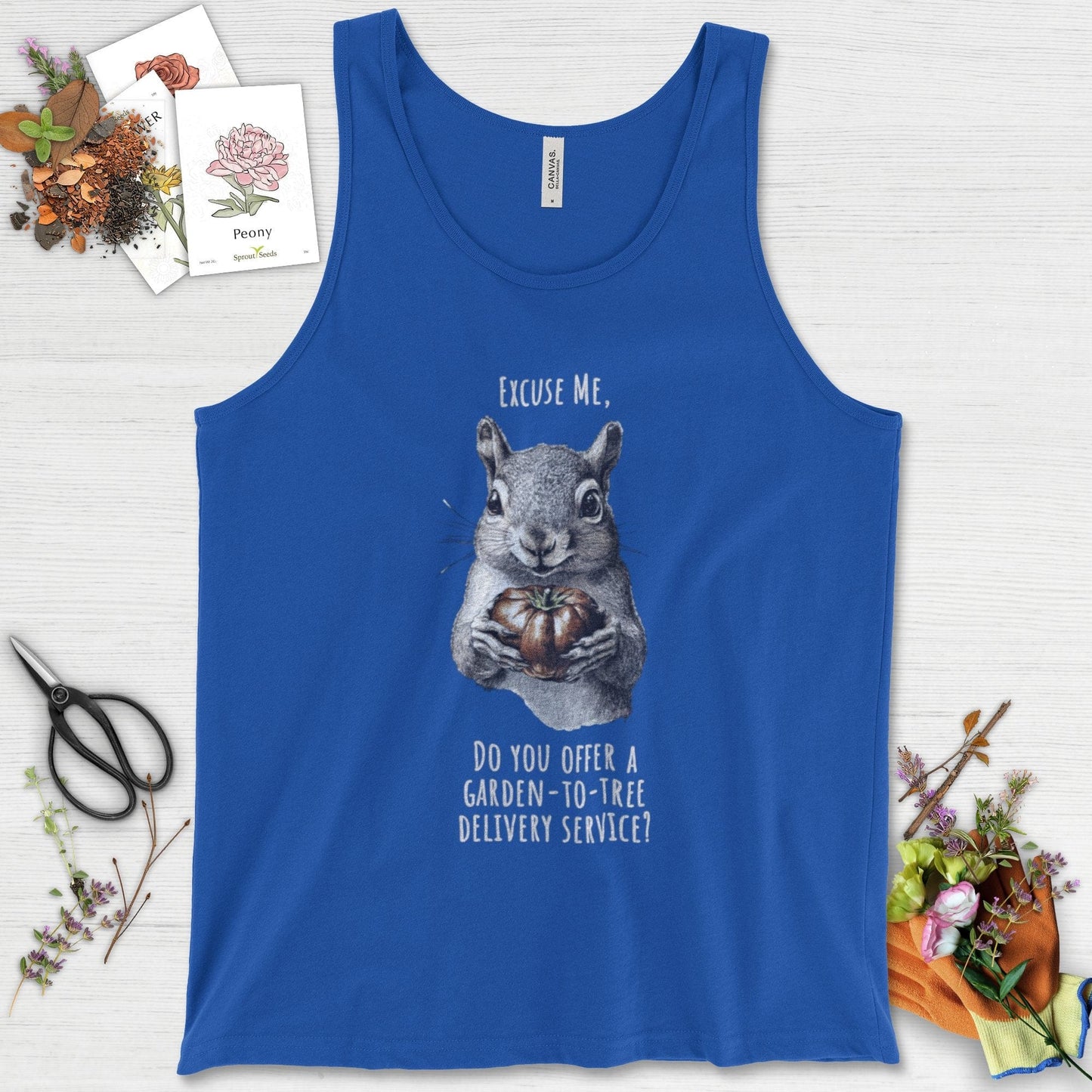Garden to Tree Delivery Tank Top True Royal / XS Physical Item