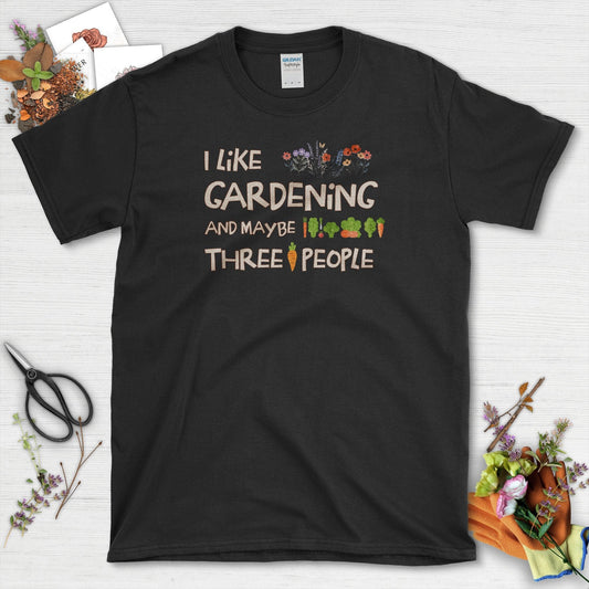 Gardening and Three People T-Shirt Black / S T-Shirt
