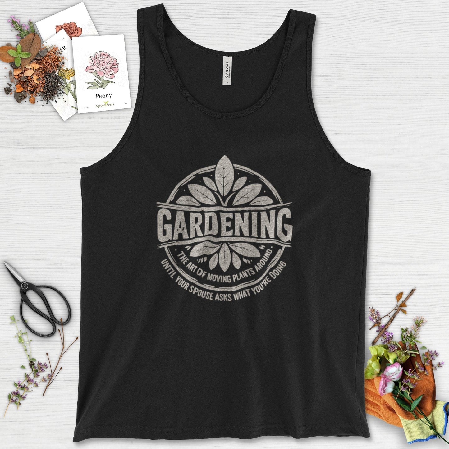 Gardening Art of Moving Plants Tank Top Black / XS Physical Item