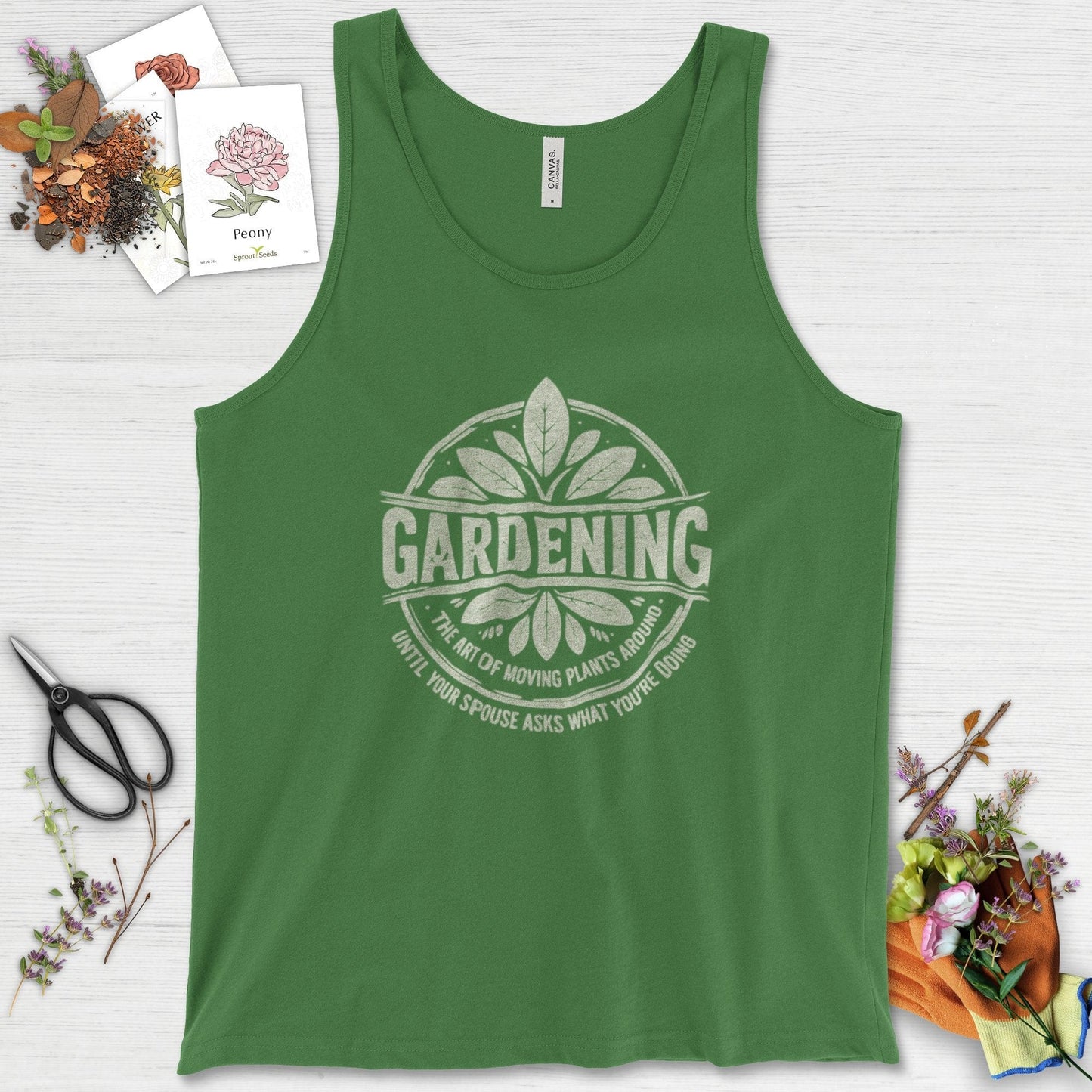 Gardening Art of Moving Plants Tank Top Leaf / XS Physical Item