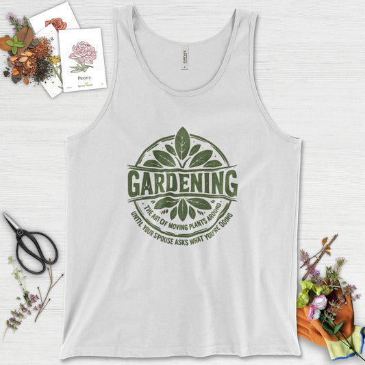 Gardening Art of Moving Plants Tank Top White / XS Physical Item