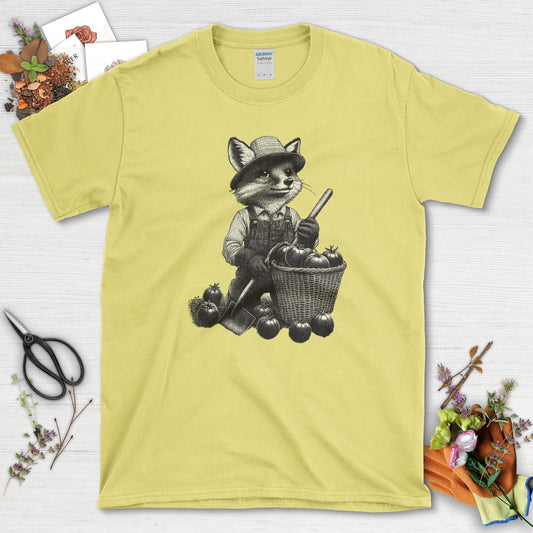Gardening Fox Harvest T-Shirt Cornsilk / S T-Shirt