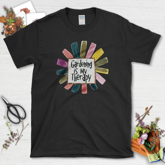 Gardening is My Therapy T-Shirt Black / S T-Shirt
