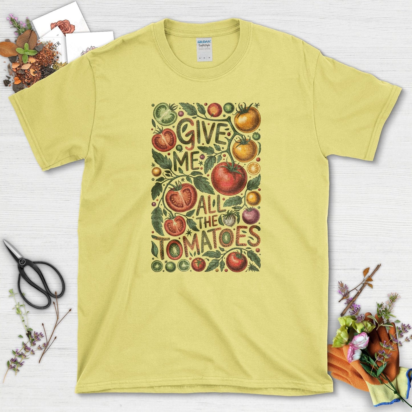 Give Me All the Tomatoes T-Shirt Cornsilk / S Physical Item