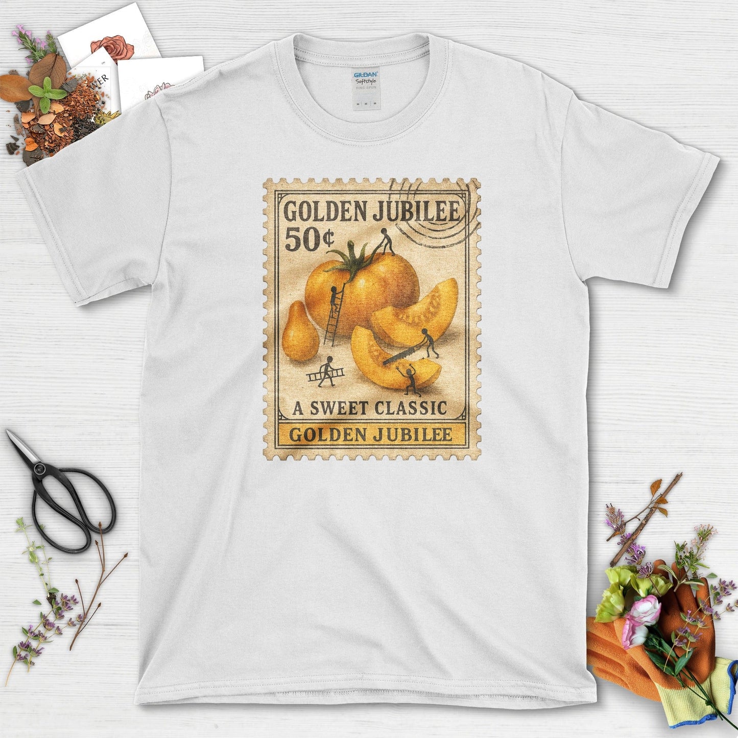 Golden Jubilee Classic Stamp T-Shirt White / S Physical Item