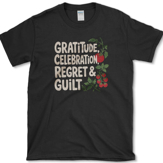 Gratitude & Guilt T-Shirt S / Black Essential Tees