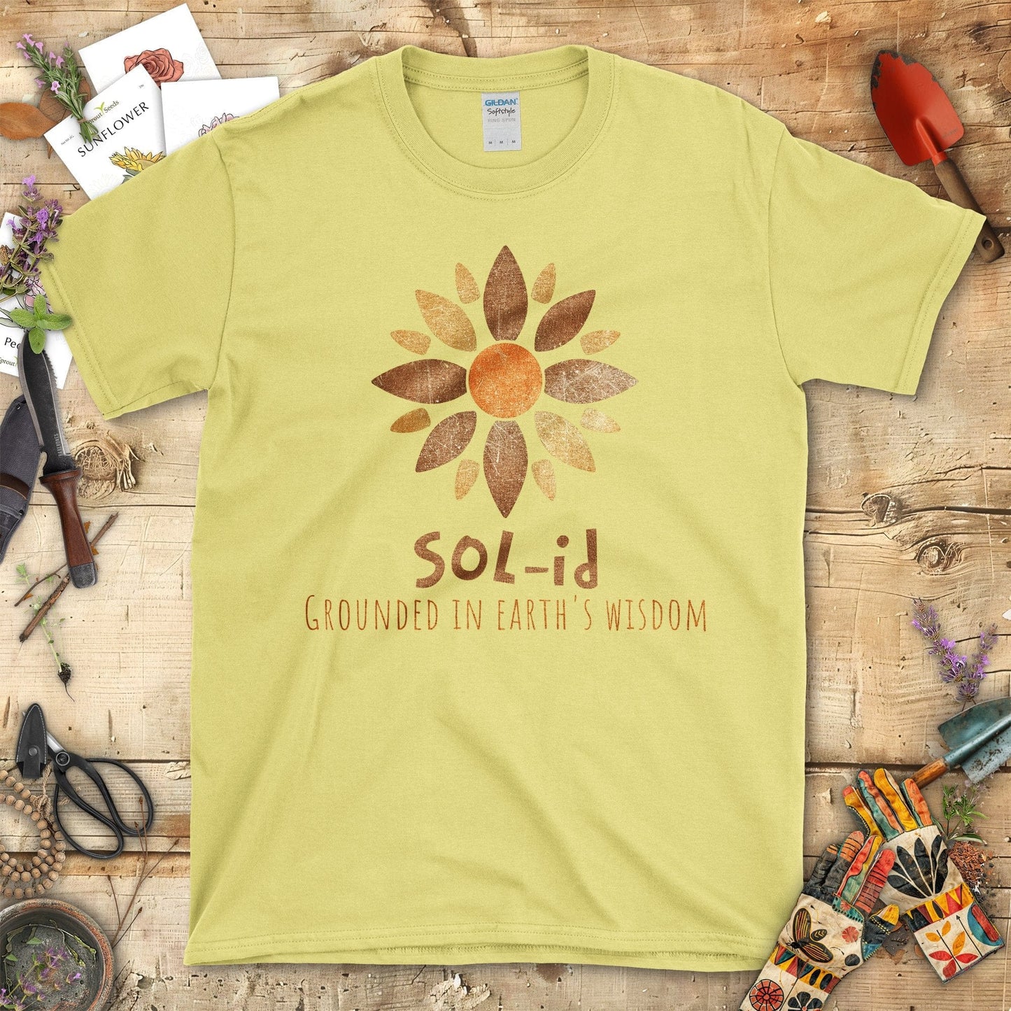Grounded in Earth's Wisdom SOL-id T-Shirt Cornsilk / S T-Shirt