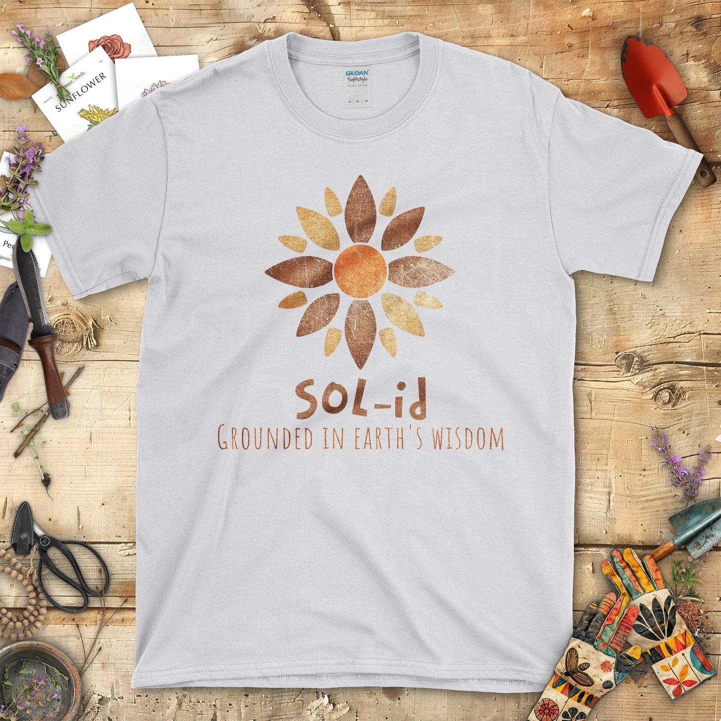 Grounded in Earth's Wisdom SOL-id T-Shirt Sport Grey / S T-Shirt