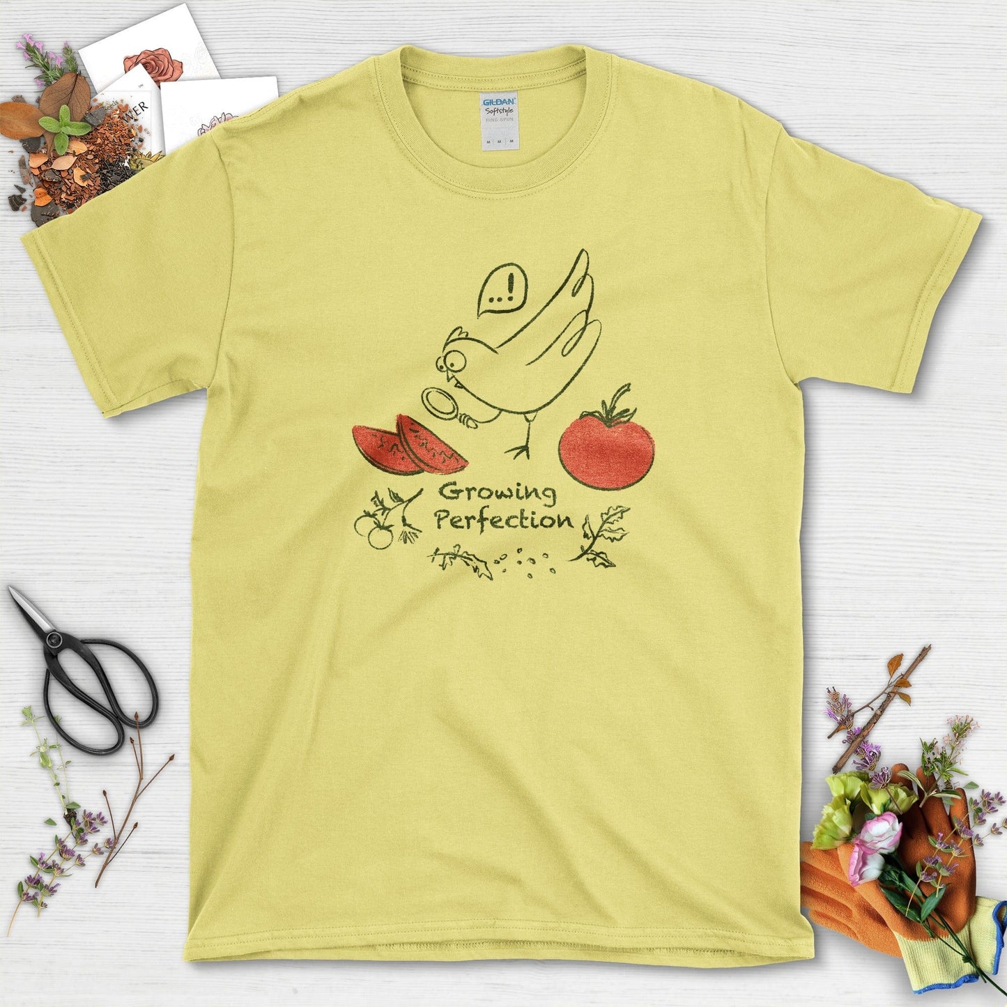 Growing Perfection Garden Life T-Shirt T-Shirts / S / Cornsilk Physical Item